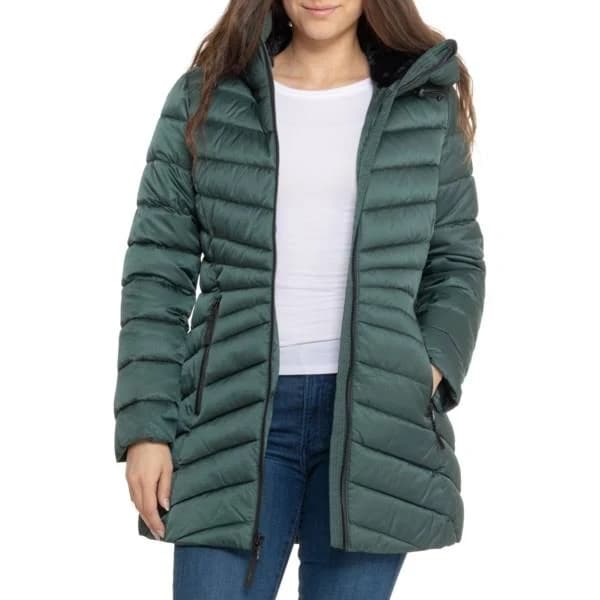 Halitech Women's Midweight Faux-Fur Puffer Jacket