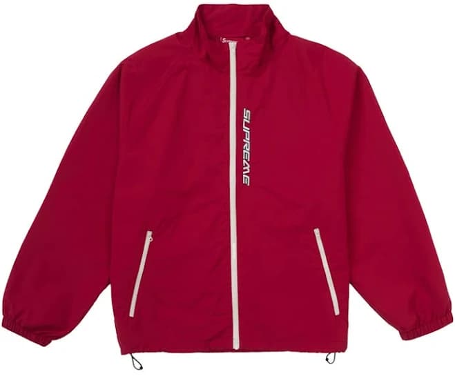 Supreme Contrast Zip Track Jacket Red