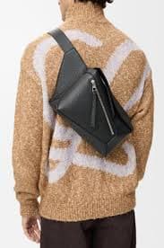 Small Puzzle Edge bumbag in classic calfskin Black - LOEWE