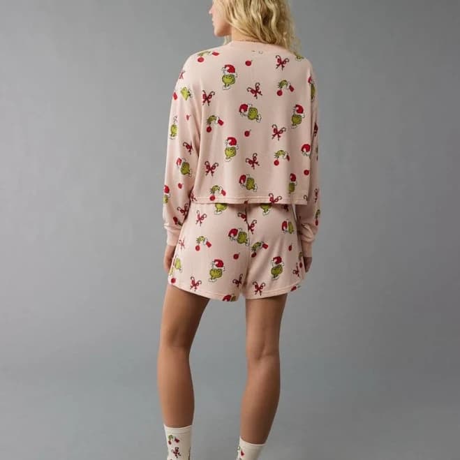 AE Luxe Plush Grinch Pj Set