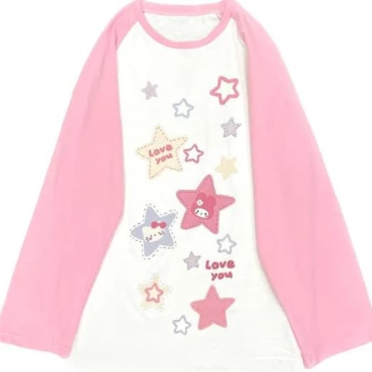 Star Print Long Sleeve T-Shirt