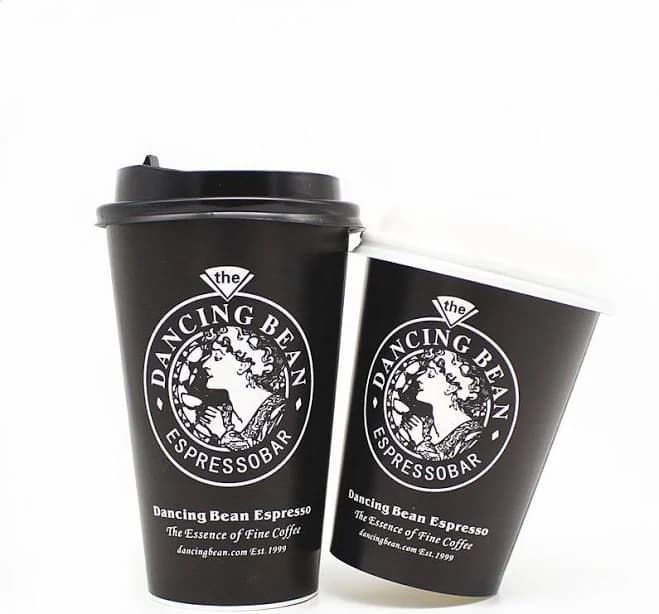 50pcs Black Disposable Coffee Cups With Lids Various Sizes 300ml700ml