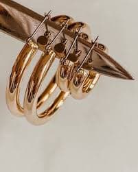 LUV AJ BABY AMALFI TUBE HOOPS IN GOLD – Loca Bella