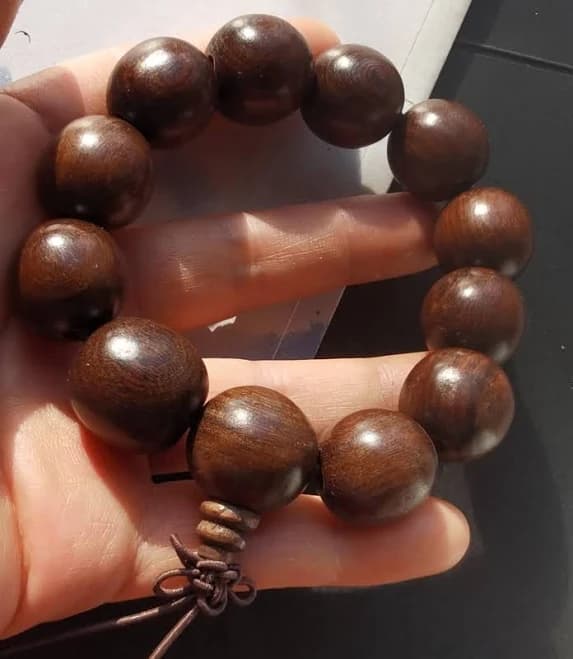 Elastic Mala Wood Bead Bracelet