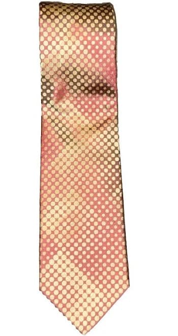 Sarar Mens Ruby And Gold Iridescent Necktie 60"lx3.5"w Made In Italy