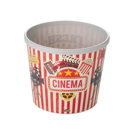 Reusable Popcorn Container 72 fl oz Plasutil | Popcorn Bowl for Movie Night | Popcorn Bucket Containers Durable and Convenient | BPA-Free, Men's, Size
