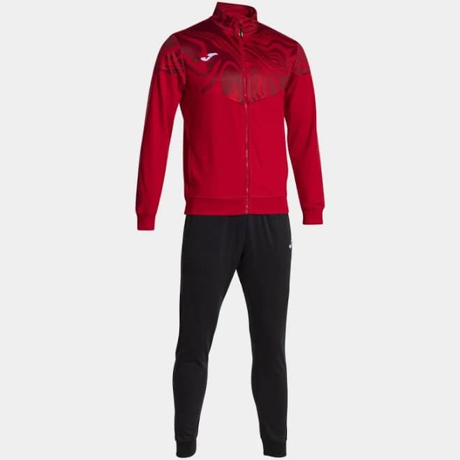 Joma lion II tracksuit red black