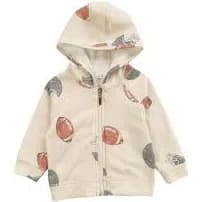 COZII- Long Sleeve Zip Up Hoodie (football & helmet)