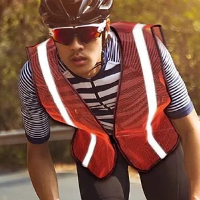 High Visibility Mesh Safety Vest with Reflective Strips