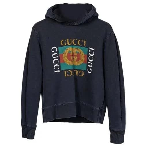 Men Gucci logo print hoodie