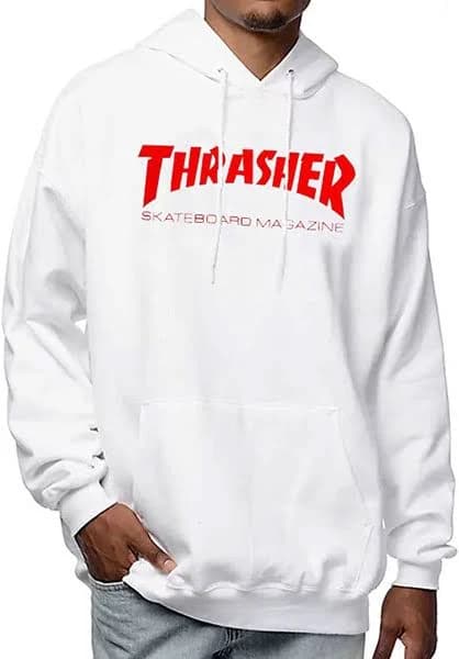 Thrasher Magazine Skate Mag Hood - White/Red