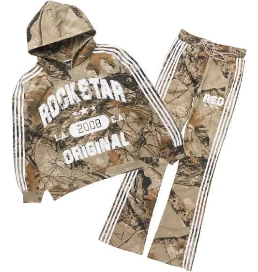 Tylla Tree Camo Hoodie and Baggy Pant Track Set