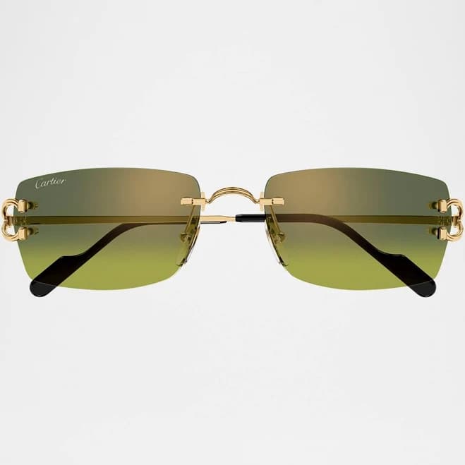 Cartier Men's Rimless Rectangular Sunglasses