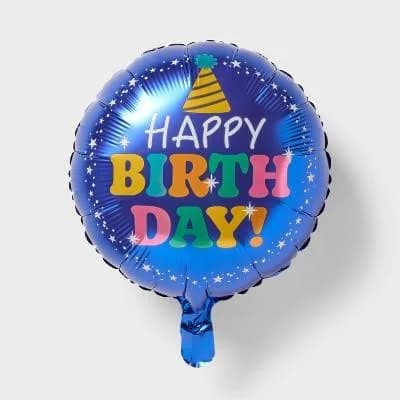 Spritz Round Happy Birthday Foil Balloon