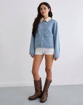 Kahyun Zip-Up Denim Jacket