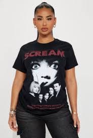 Camiseta Scream Movie Graphic - Negro | Fashion Nova