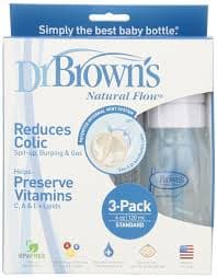 Dr. Brown's BPA Free Polypropylene Natural Flow Standard Neck Bottle, 4 oz - 3-Pack + Yes to Coconuts Moisturizing Single Use Mask - Walmart.com