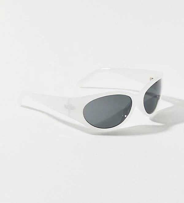 Kayla Round Plastic Shield Sunglasses