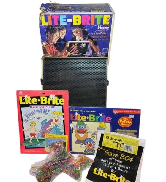 Vintage Lite-Brite Complete Set | Classic 90s Light Toy | Retro Creative Play | Nostalgic Kids Gift