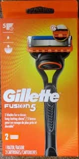 Gillette Fusion 5 Razor 1 Razor Handle & 2 Cartridge 5 Blades
