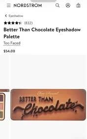 TOO FACED Better Than Chocolate 18 Color Eye Shadow Eyeshadow Palette NIB