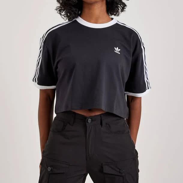 Adidas Women Adidas 3-stripes Loose Cropped Tee