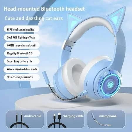 Cute Cat Ears Headphones