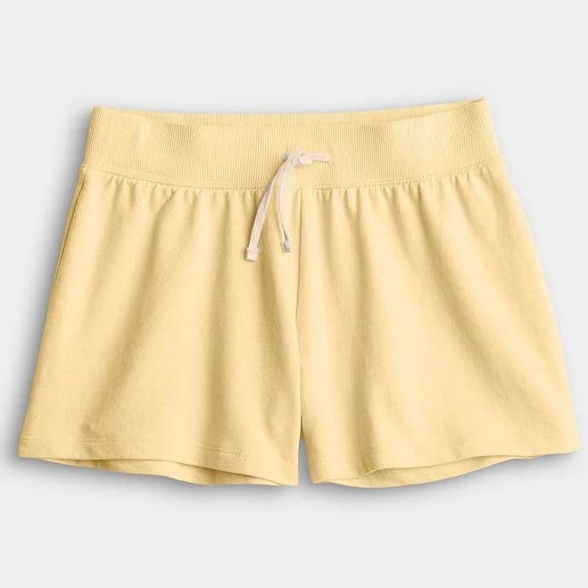 Girls 7-20 SO Essential Soft Shorts in Regular & Plus Size, Girl's, Size: Small(6/7), Soft Yellow