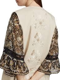 Kobi Halperin Clairo Linen-Blend Embroidered Vest | Saks Fifth Avenue