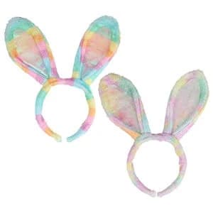Rainbow Colored Easter Bunny Ear Headband