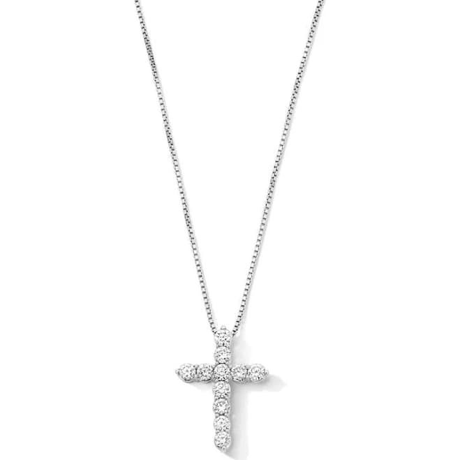 Zales 1/2 ct. T.W. Lab-Grown Diamond Cross Pendant in Sterling