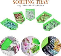 50pcs Plastic Bead Sorting Tray, 9 * 4.8 * 1cm Diamond Rhinestone Plate Tray Drill Plate Painting Accessories Dotting Boards Diamond Paint Mixing Trays for DIY Art Craft (Green) - Walmart.com