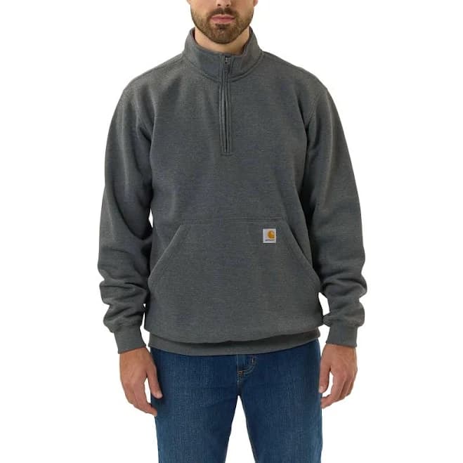 Carhartt Men's Loose Fit Midweight Quarter-Zip Mock-Neck Sweatshirt