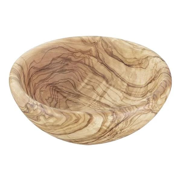 Libbey APS 16 oz. Round Olive Wood Serving Bowl