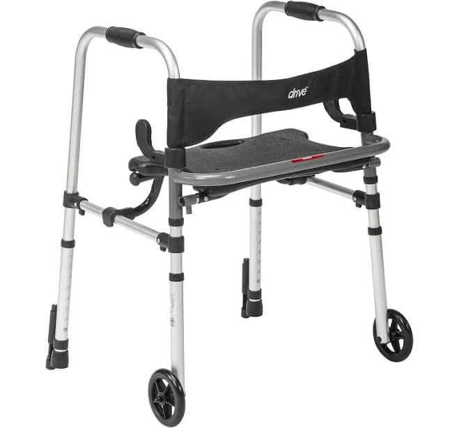 Drive Medical Clever-Lite LS Rollator Walker with Seat
