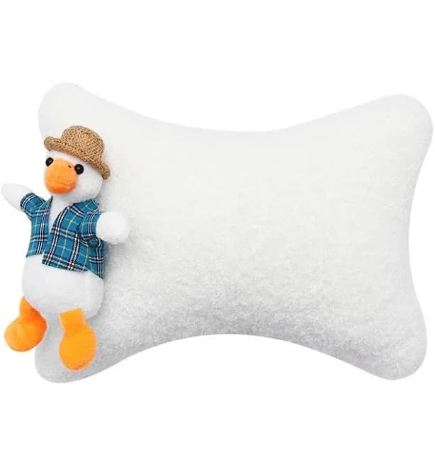 Cute Duck Car Headrest Pillow Automotive Neck Support Pillow Cartoon Car Seat Pillows for Cervical