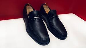 $899.00 !! FERRAGAMO LUXURY MEN BLACK LEATHER BIT'S LOAFERS SHOES MARKED 9.5 EE | eBay