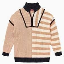 STAUD | Sweaters | Staud Hampton Knit Sweater Small Sahara Stripe Camel Beige | Poshmark