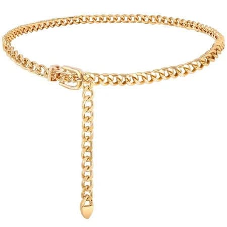 Ladies Adjustable Metal Chain Belt