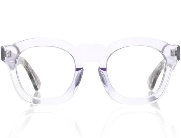 WhereLight Rectangle Prescription Eyeglasses Clear Full Rim Acetate Frame, Custom Engraving Blue Light Glasses