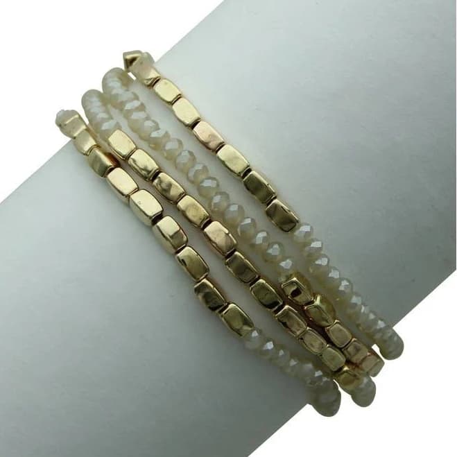 Olivia Welles Glass Beaded Stretch Bracelet