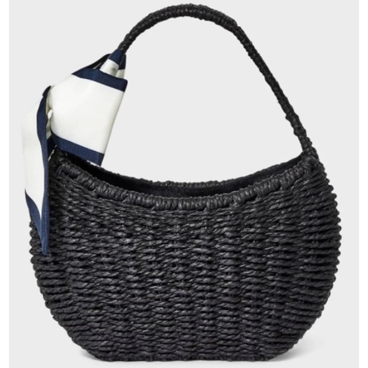 A New Day Structured Straw Mini Bag with Bow