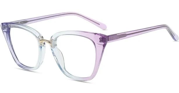 Firmoo Clear Multicolor Cat-eye Prescription Glasses Frame F18903A
