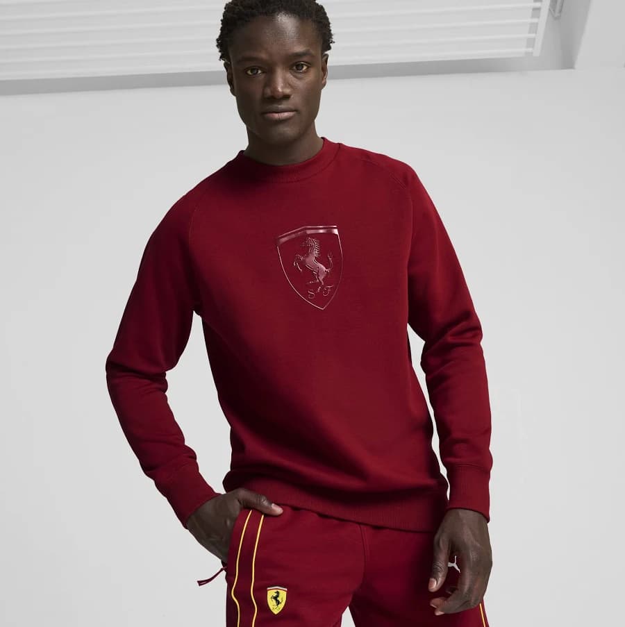 PUMA Men's Scuderia Ferrari Long Sleeve Motorsport T-Shirt