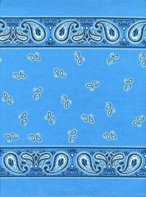 Stacy Iest Hsu 16" Classic Retro Blue Bandana Quilt Fabric