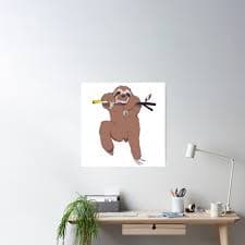 Non-binary Pride Sloth" Poster for Sale by saltuurn | Redbubble