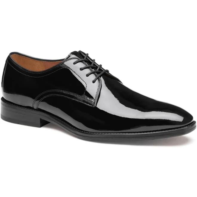 Johnston & Murphy Men's Sullivan Plain Toe Lace-Up Italian Patent Calfskin Oxford