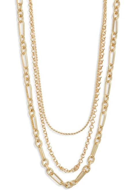 Nordstrom 2 Layered Chain Necklace Set