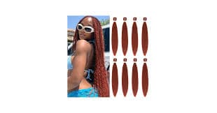 Amazon.com : Ginger Braiding Hair 24 Inch 8 Packs Braiding Hair Pre Stretched Braiding Hair For Braiding Twist Hair Pre Stretched Braiding Hair For Box Braids Hot Water Setting Soft Yaki Texture(24Inch,#350) :