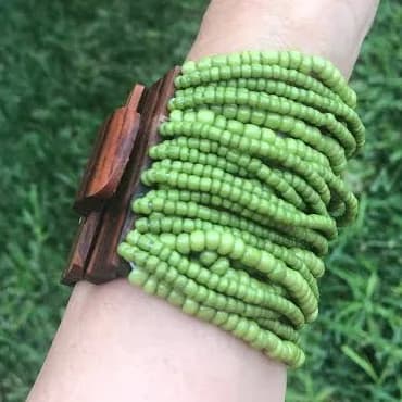 Boho Hippie Glass Beaded Multi Strand Bracelet
